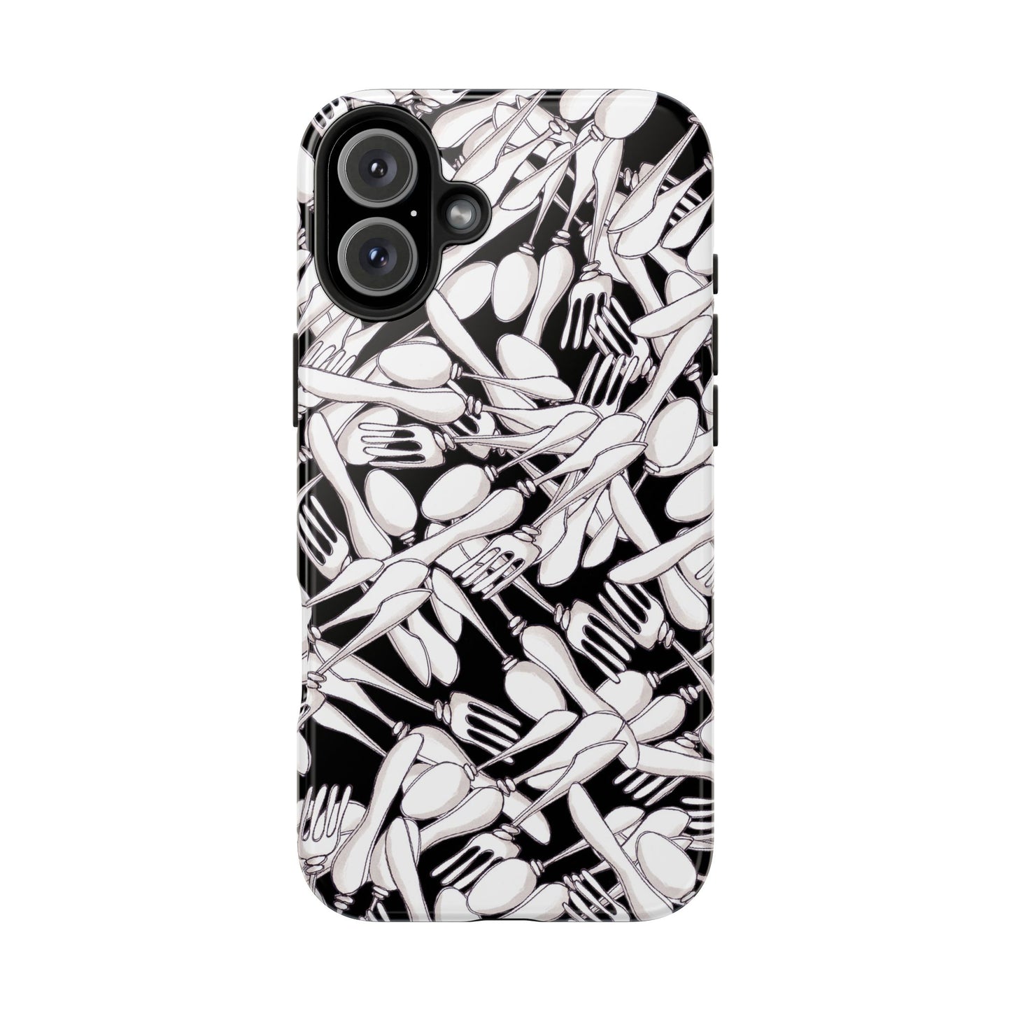 Silverware Wars Black Phone Case