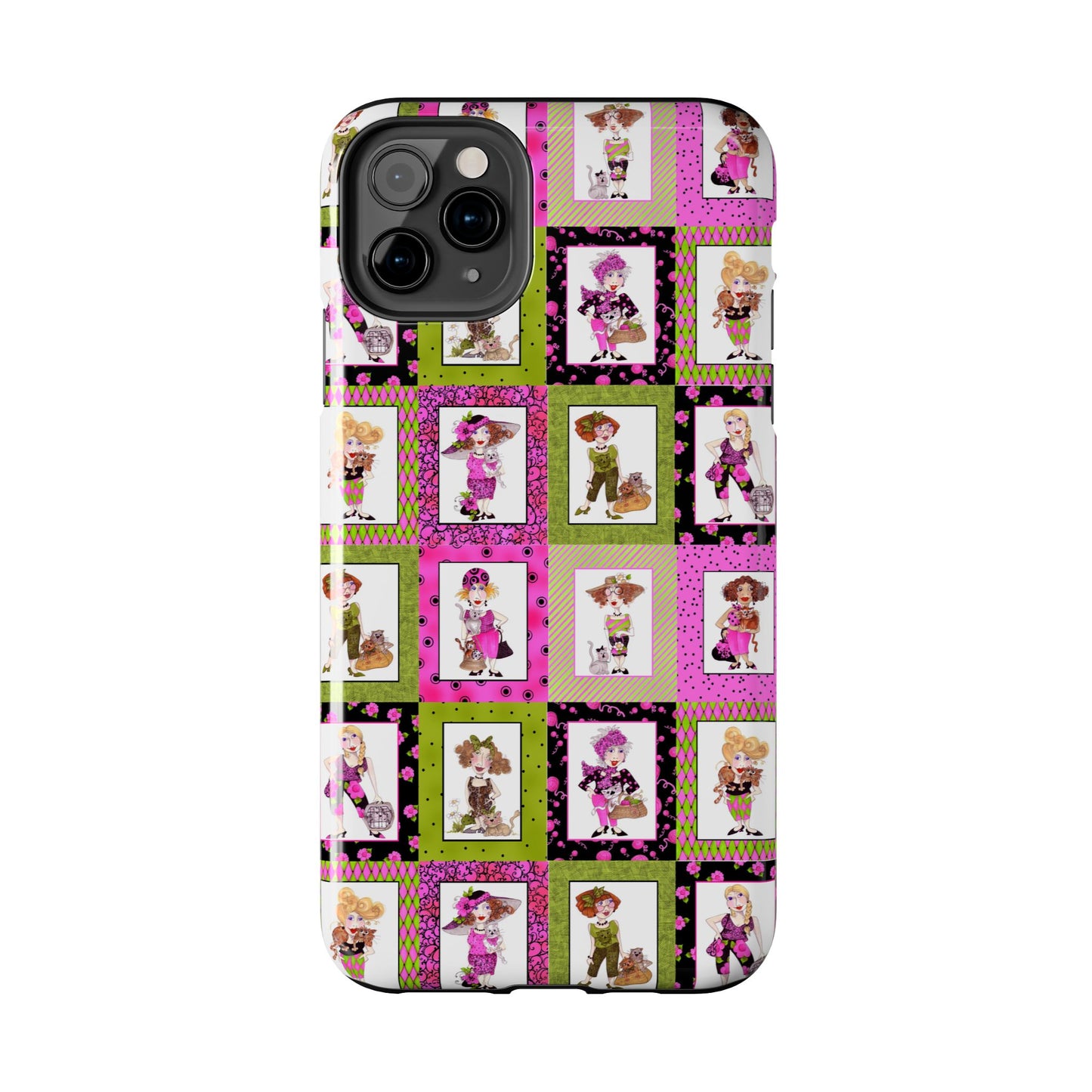 Cat Ladies Cerise Phone Case