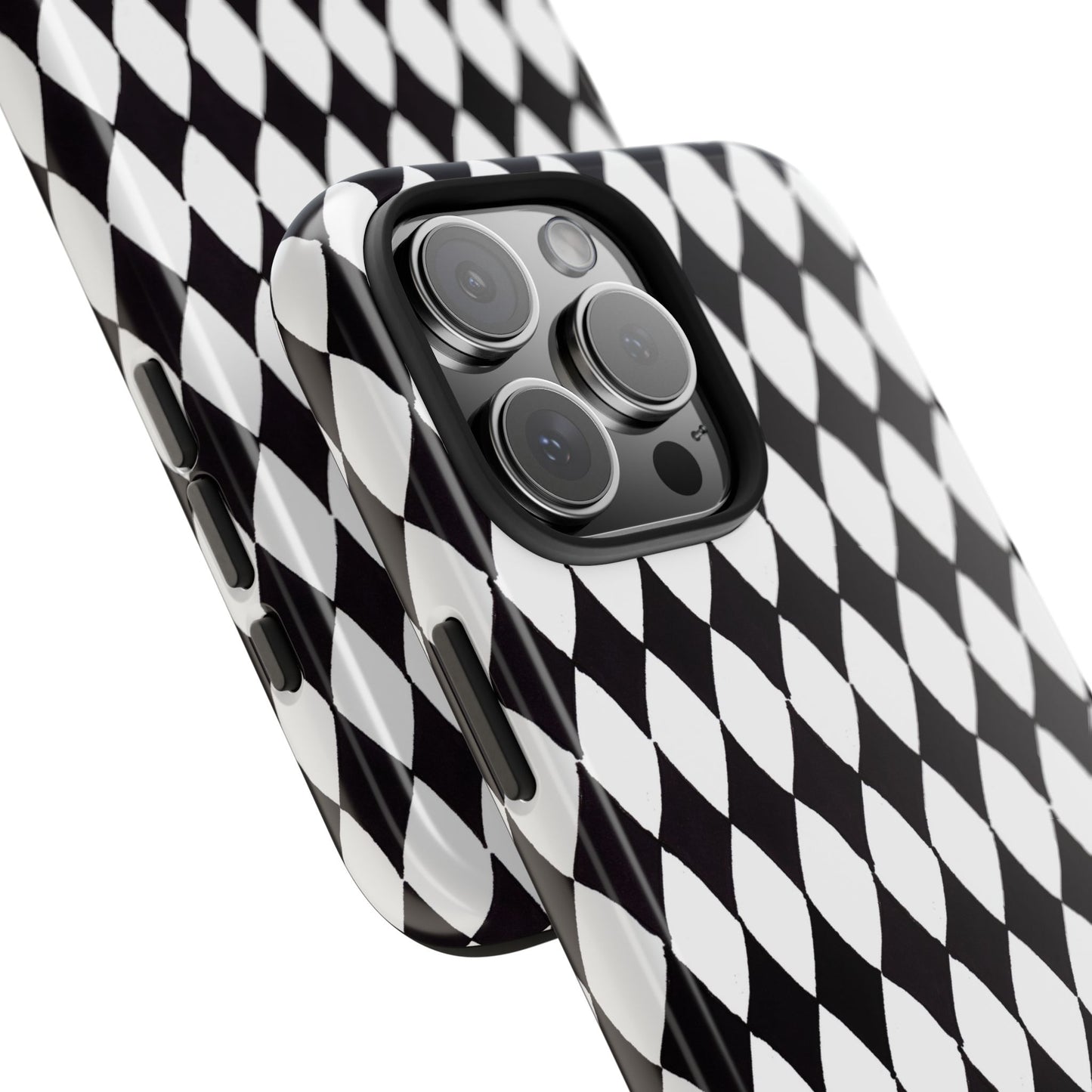 Diamond White / Black Phone Case