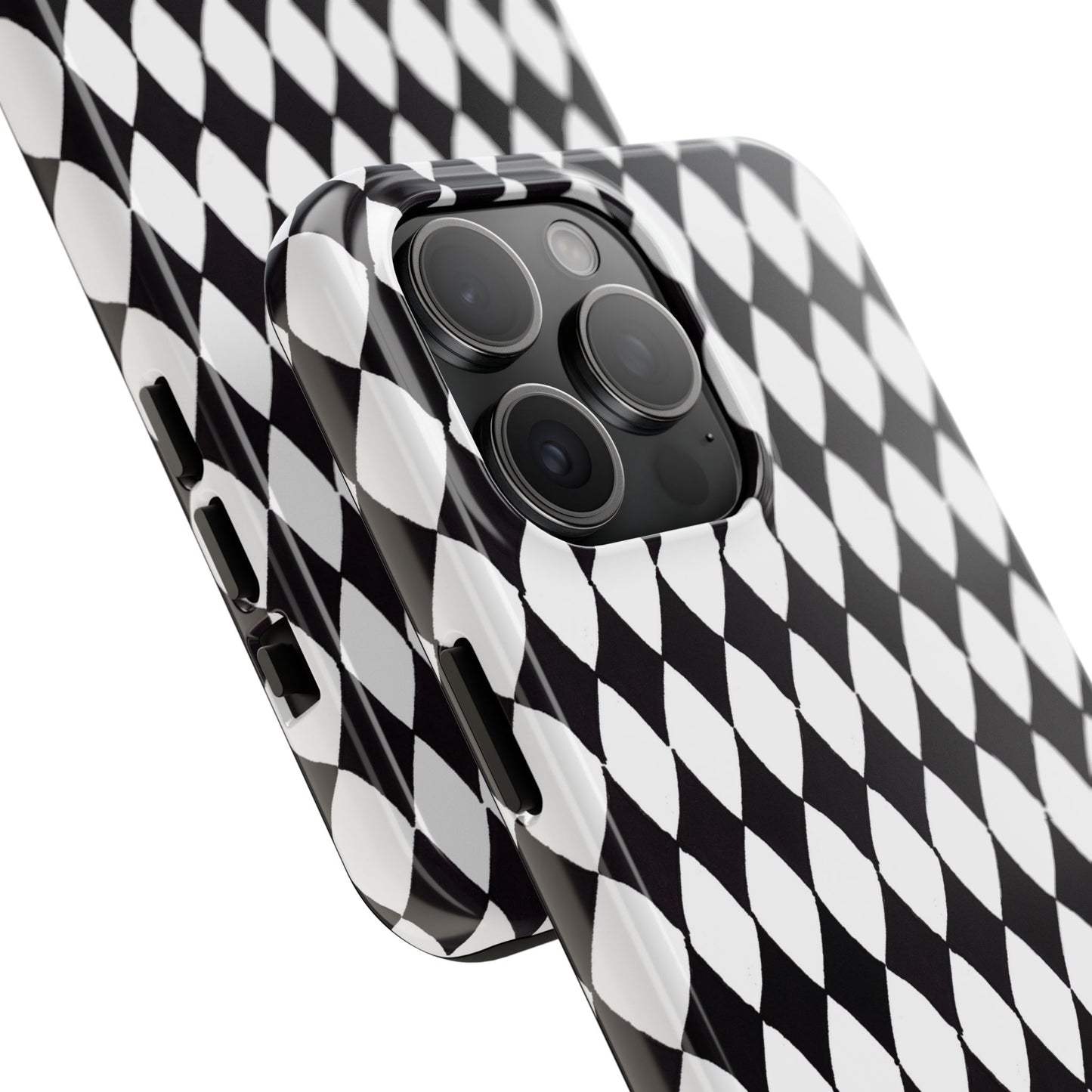 Diamond White / Black Phone Case