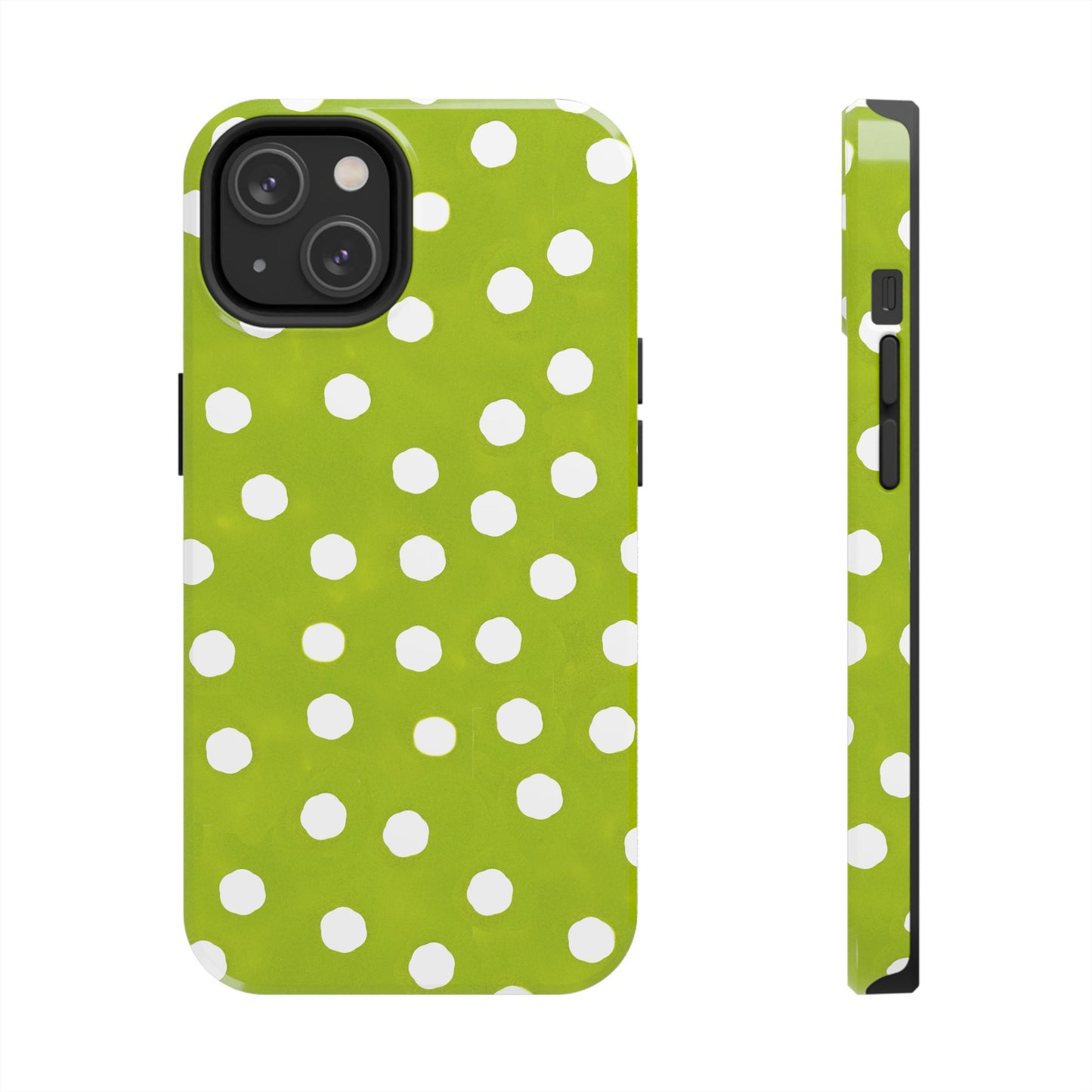 Jumbo Dots Green / White Phone Case