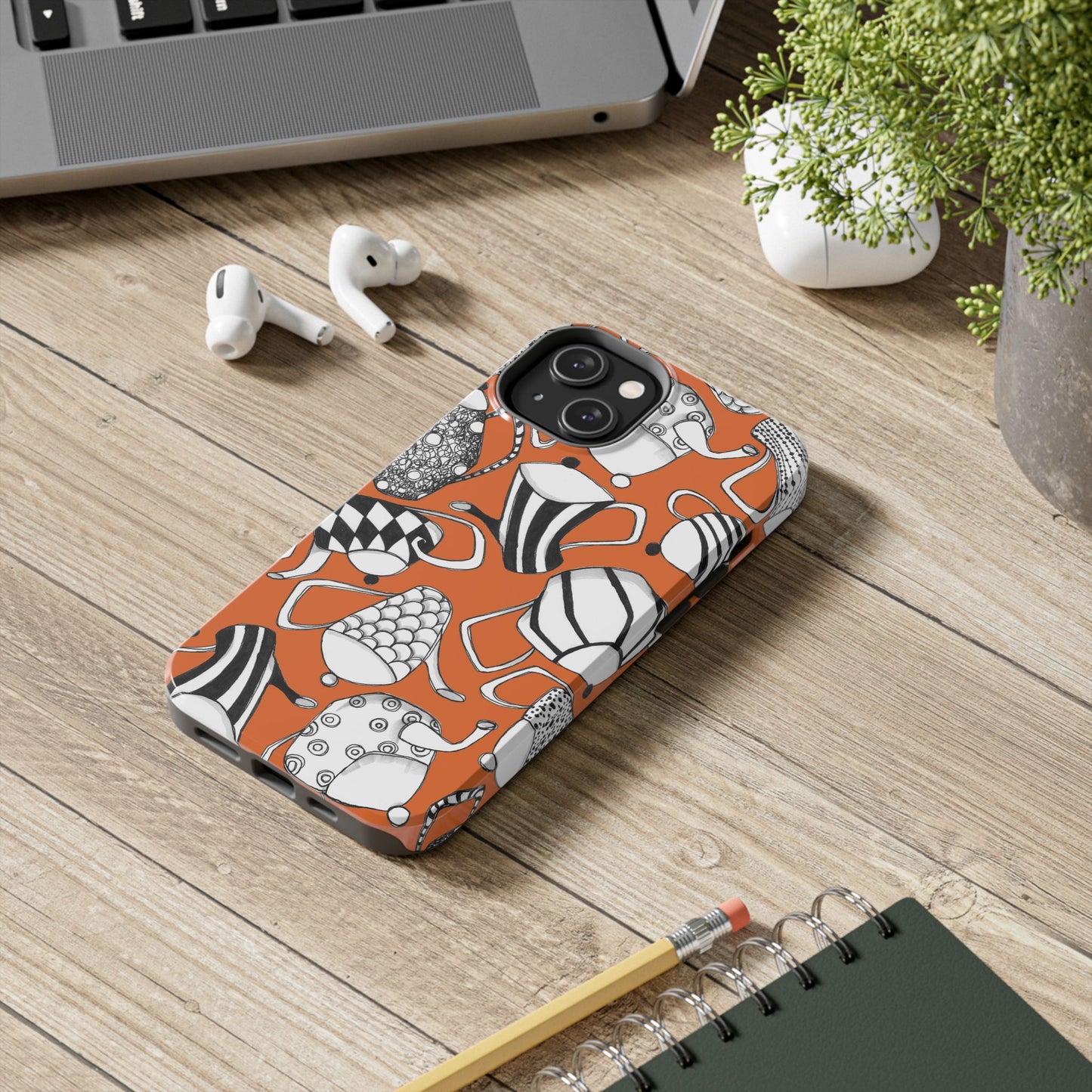 Coffee, Tea Anyone? Orange Phone Case