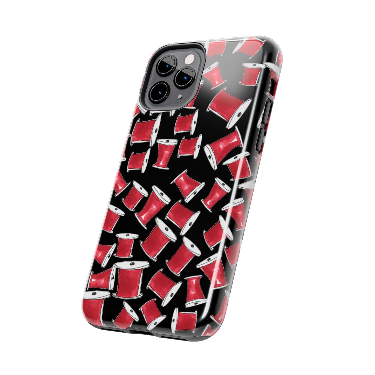 Red Thread Black Phone Case