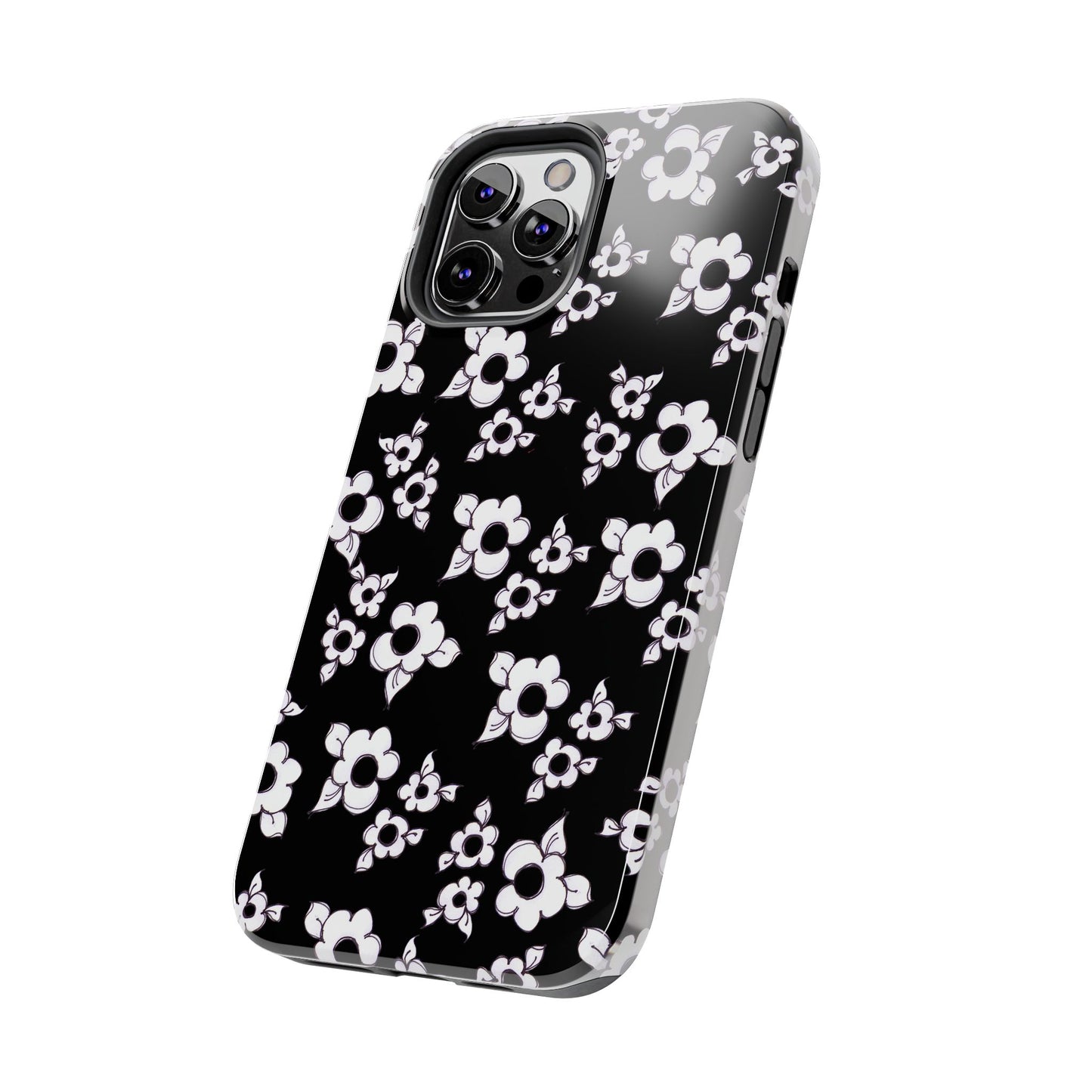 Daisy Cluster Black / White Phone Case