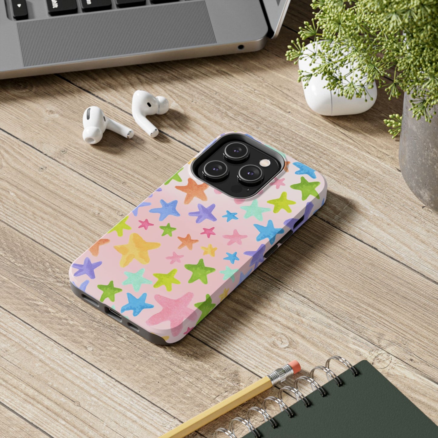 Happy Stars Pink Phone Case