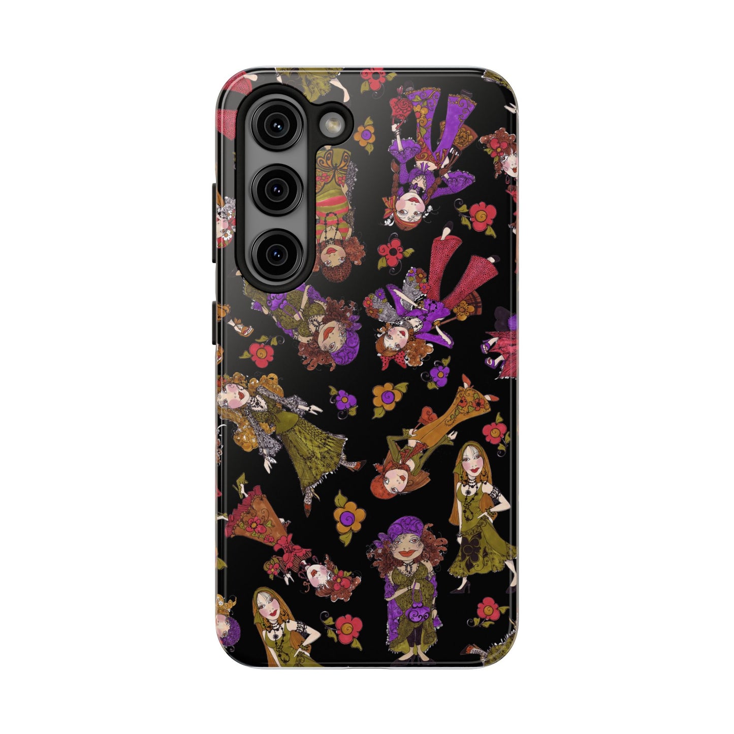 Tossed Gypsies Black Phone Case