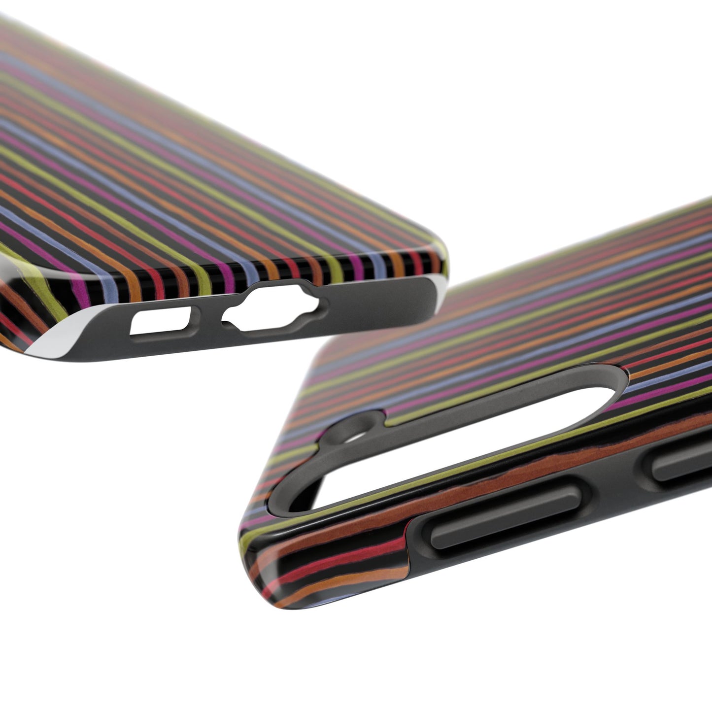 Stripe Black Phone Case