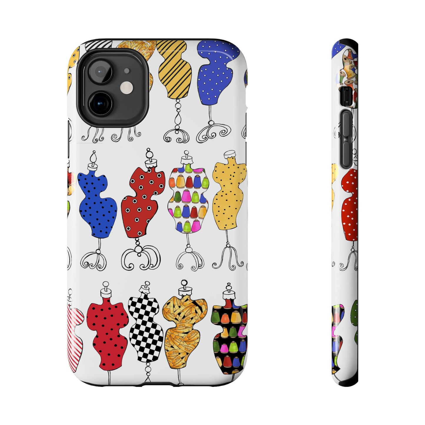 Go Figure White / Multi Phone Case