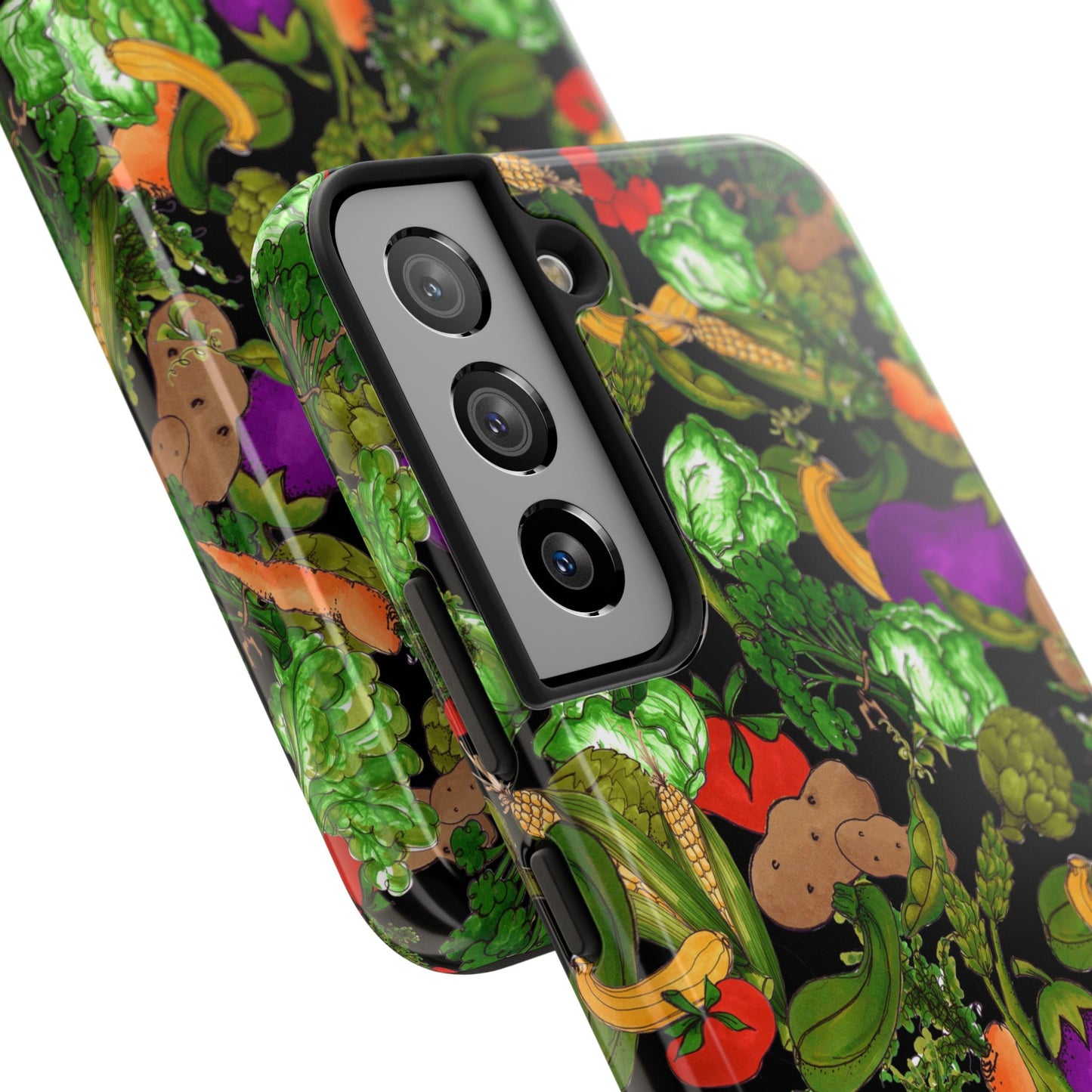 Veggie Jungle Black Phone Case