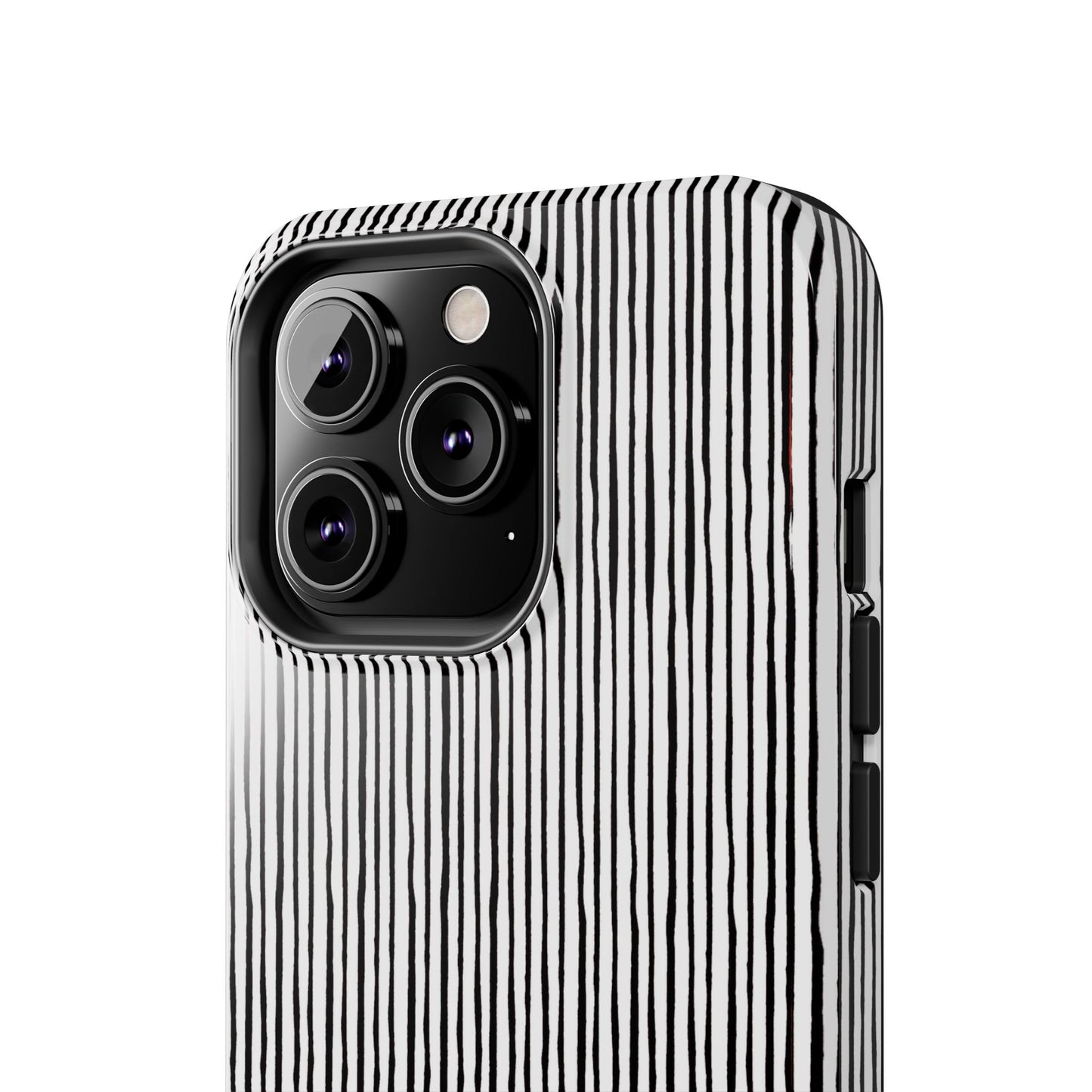 Quirky Pin Stripe White / Black Phone Case