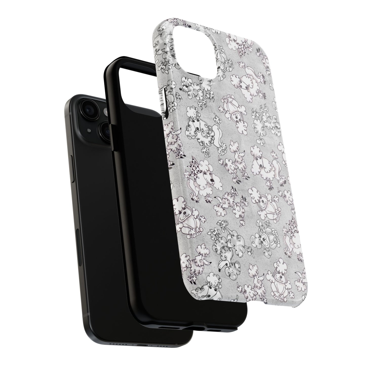 Paris Poodles Silver Phone Case