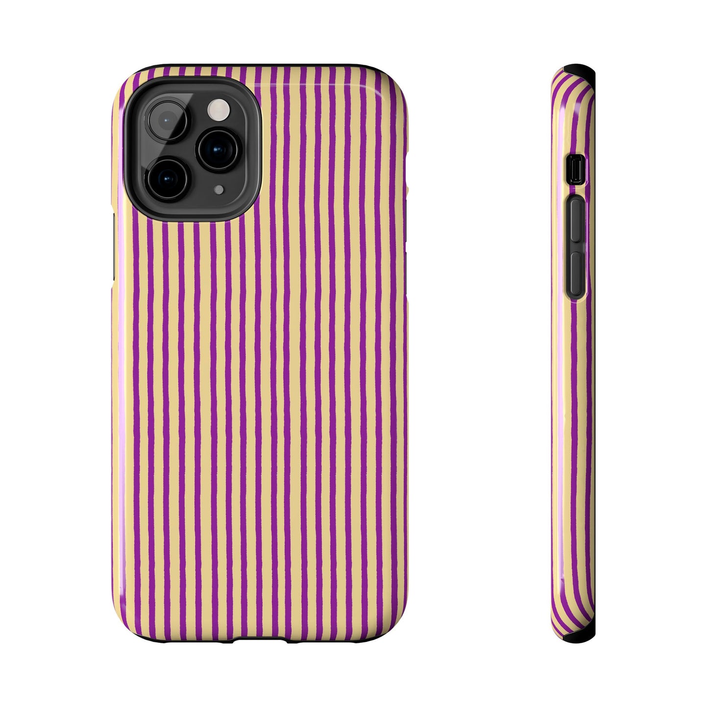Stripe Yellow / Purple Phone Case