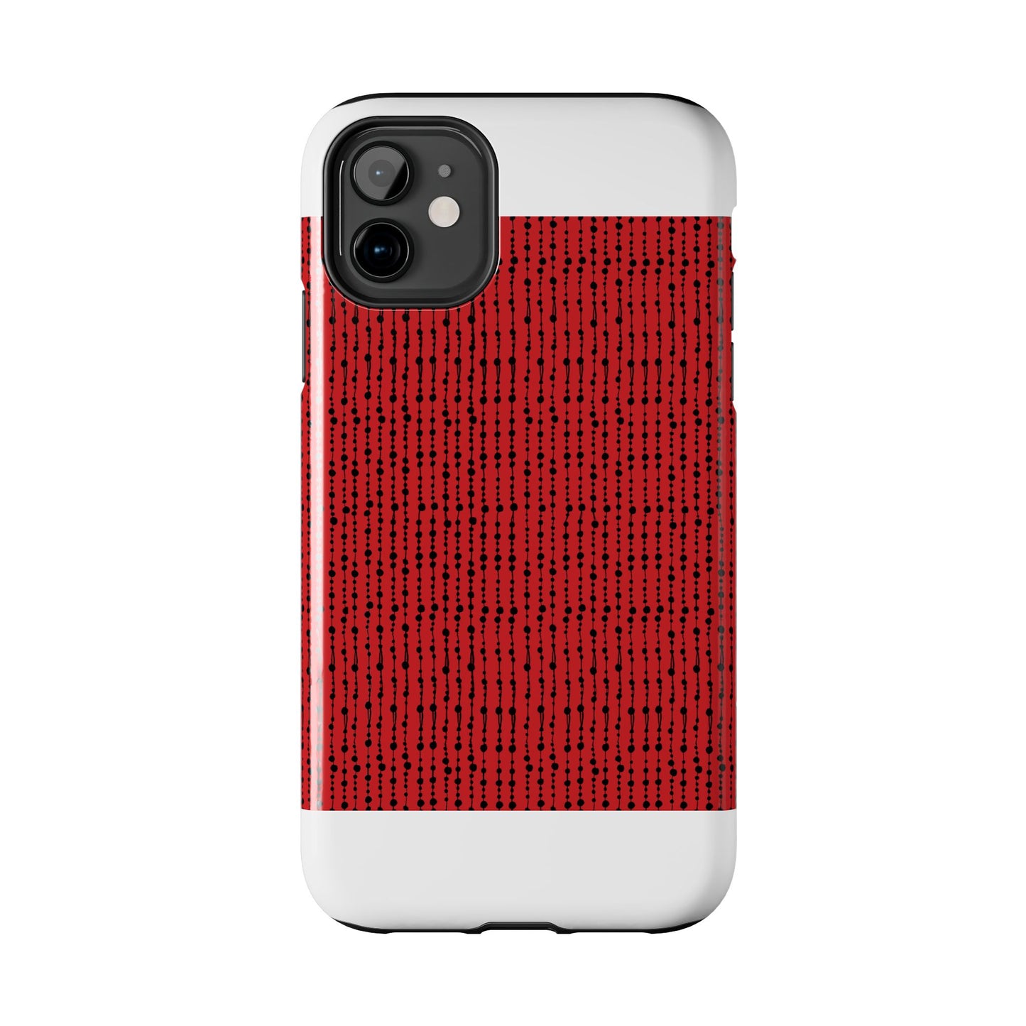 Beaded Curtain Red / Black Phone Case