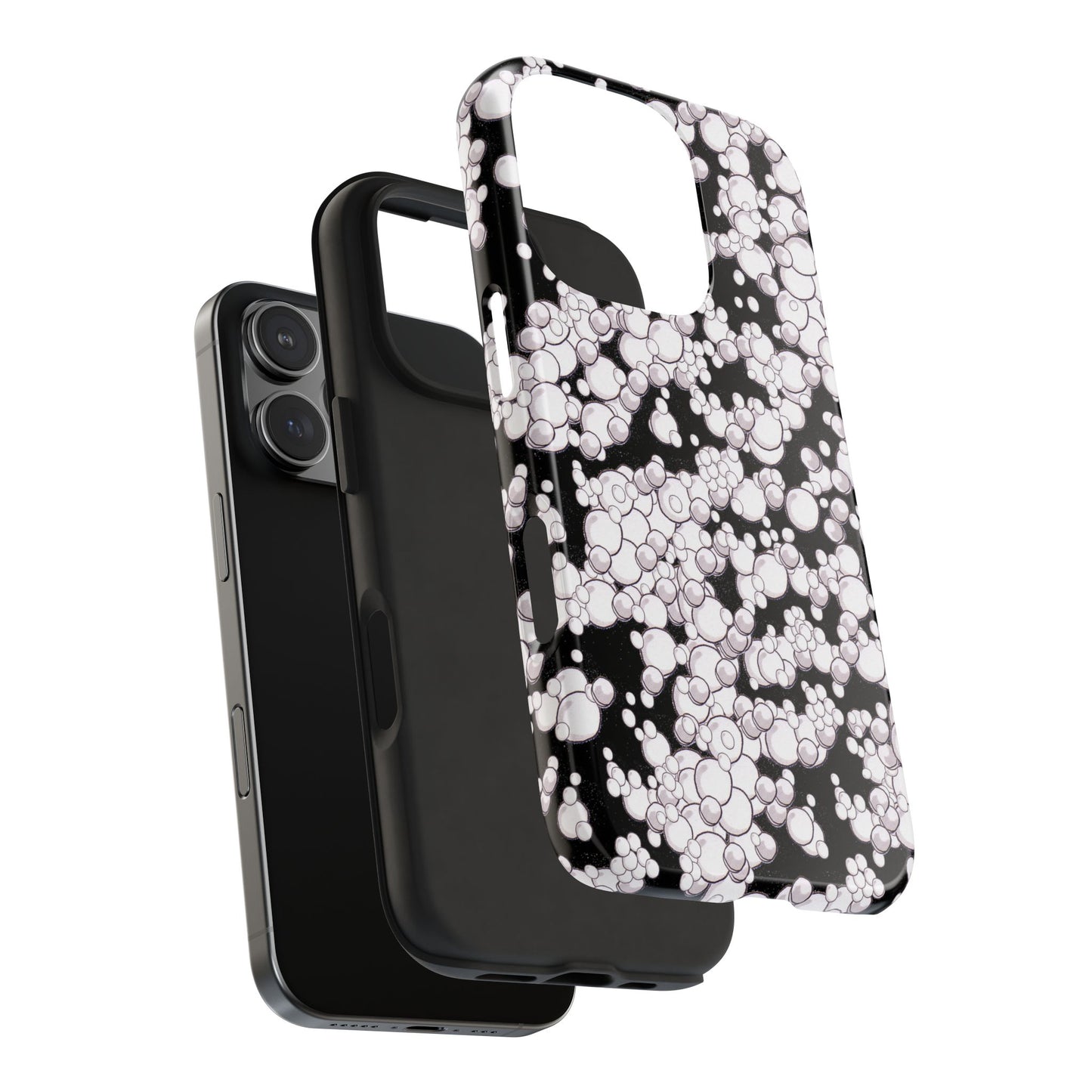 Bubble Dots Black Phone Case