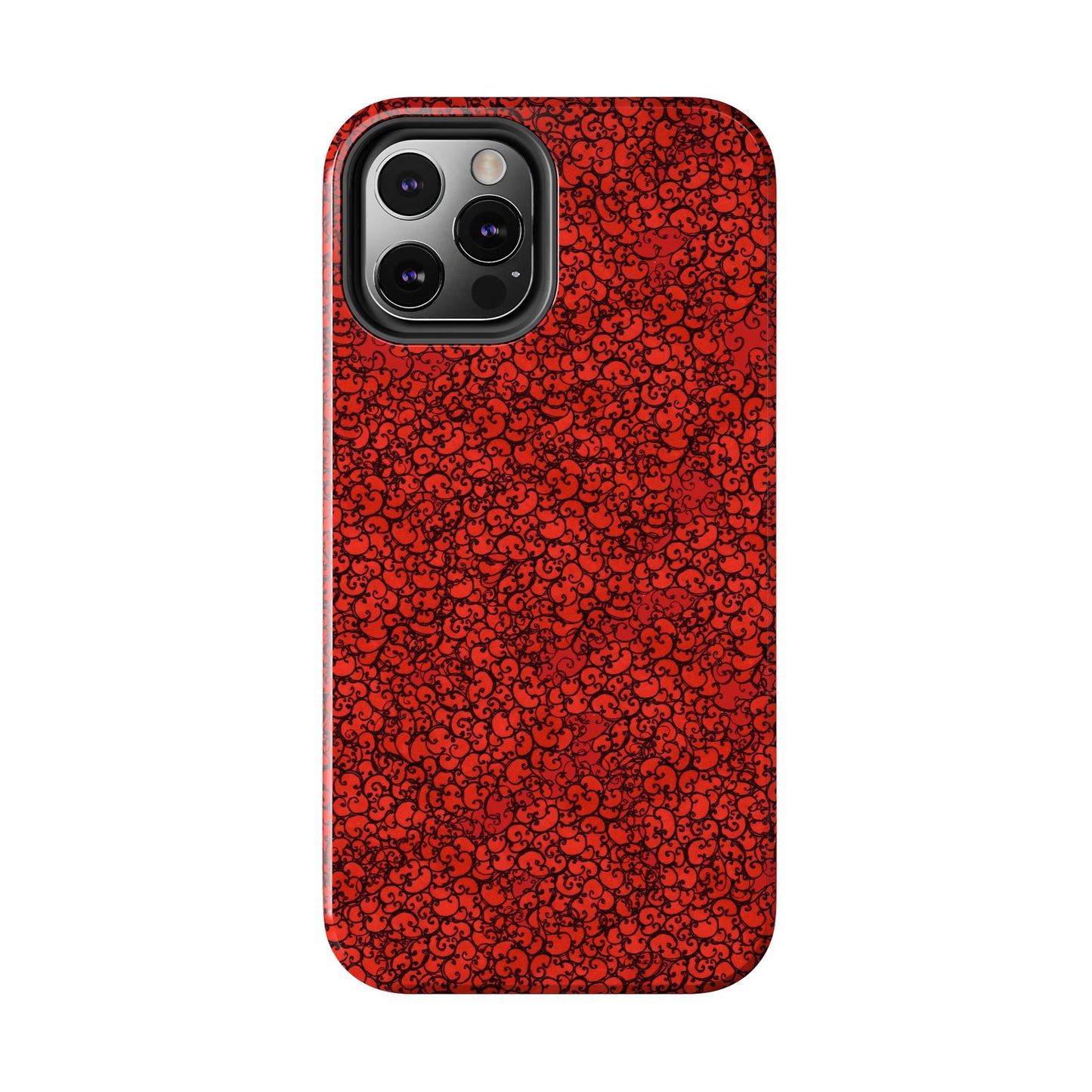 Scrollie Red / Black Phone Case