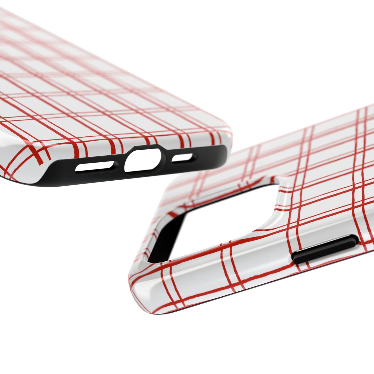 Little Plaid White / Red Phone Case