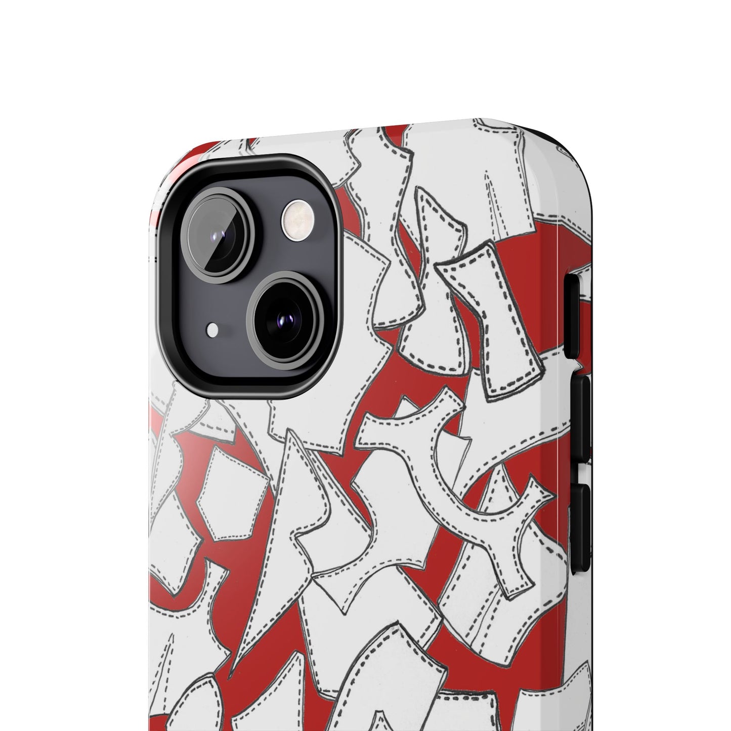 Pattern Pieces Red Phone Case