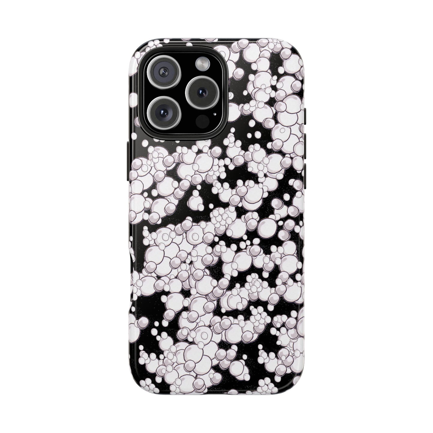 Bubble Dots Black Phone Case