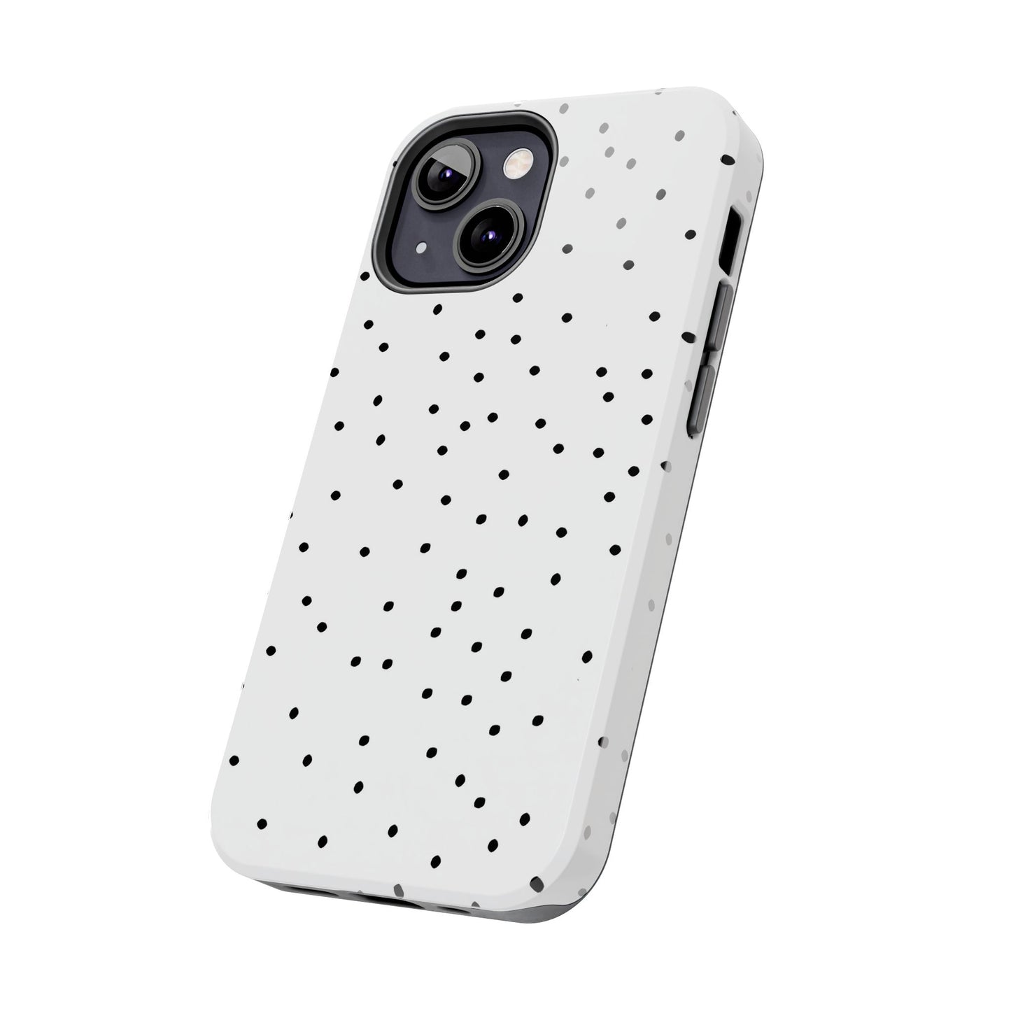 Space Dots White / Black Phone Case