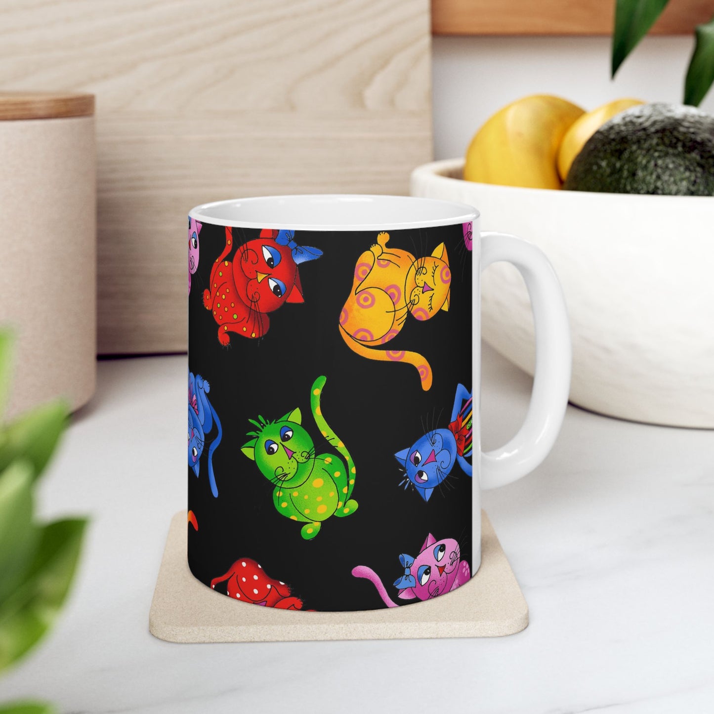 Tossed Cool Cats Black Cup