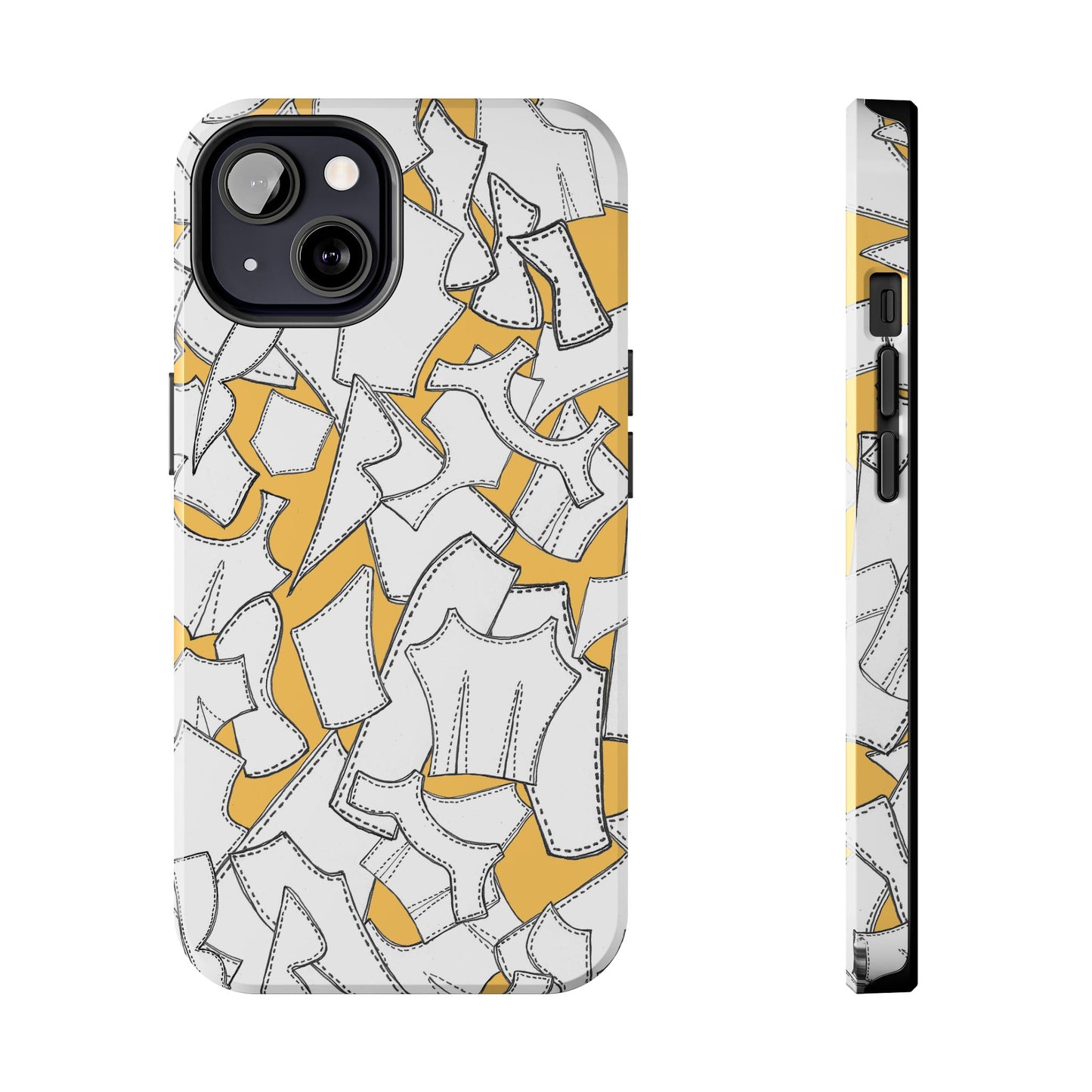 Pattern Pieces Yellow Phone Case