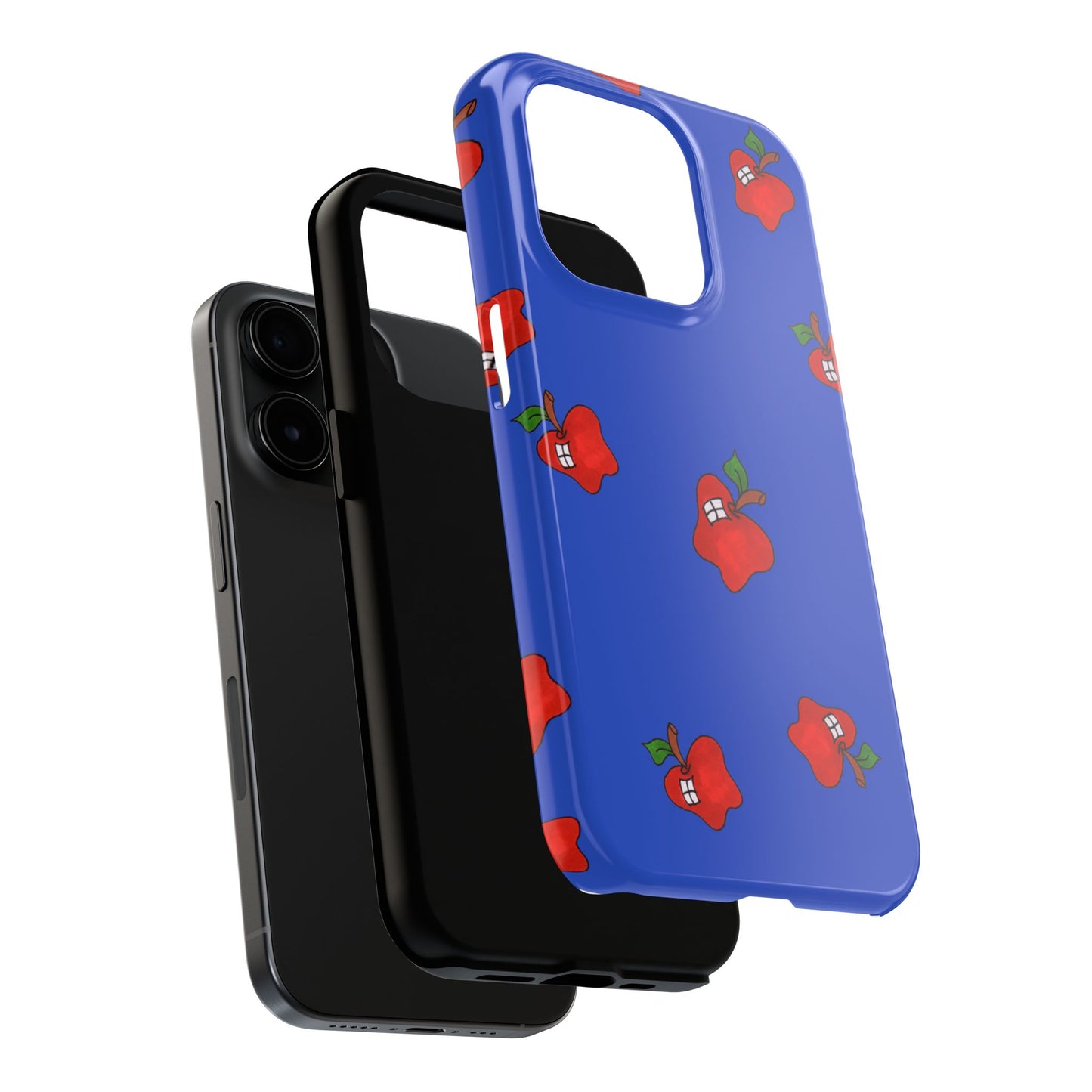 Flying Apples Blue Phone Case