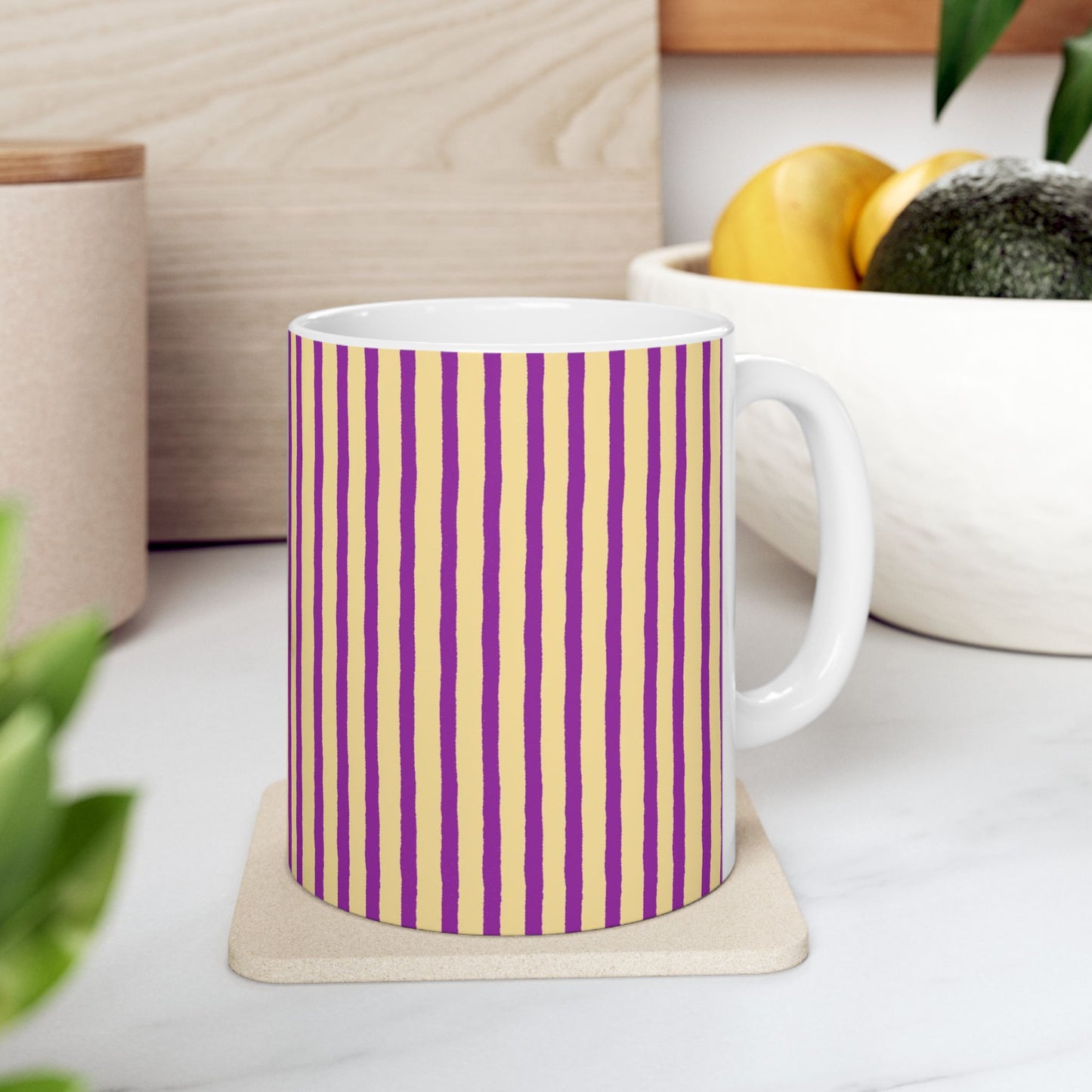 Stripe Yellow / Purple Cup