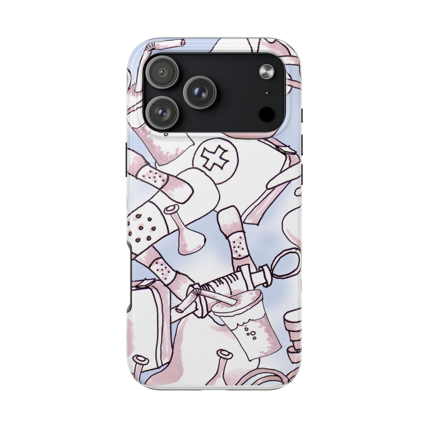 Med Stuff Blue Phone Case