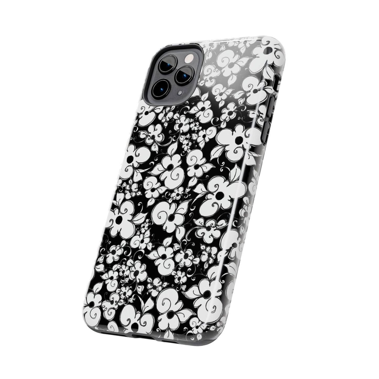 Dog Daisies Black Phone Case