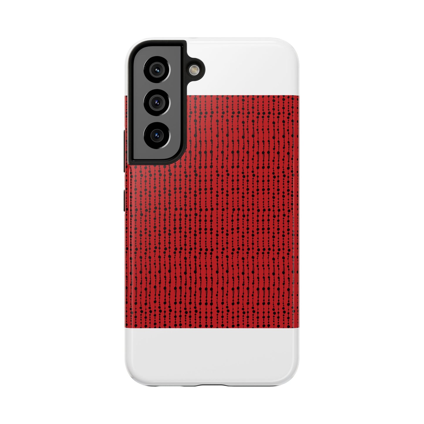 Beaded Curtain Red / Black Phone Case