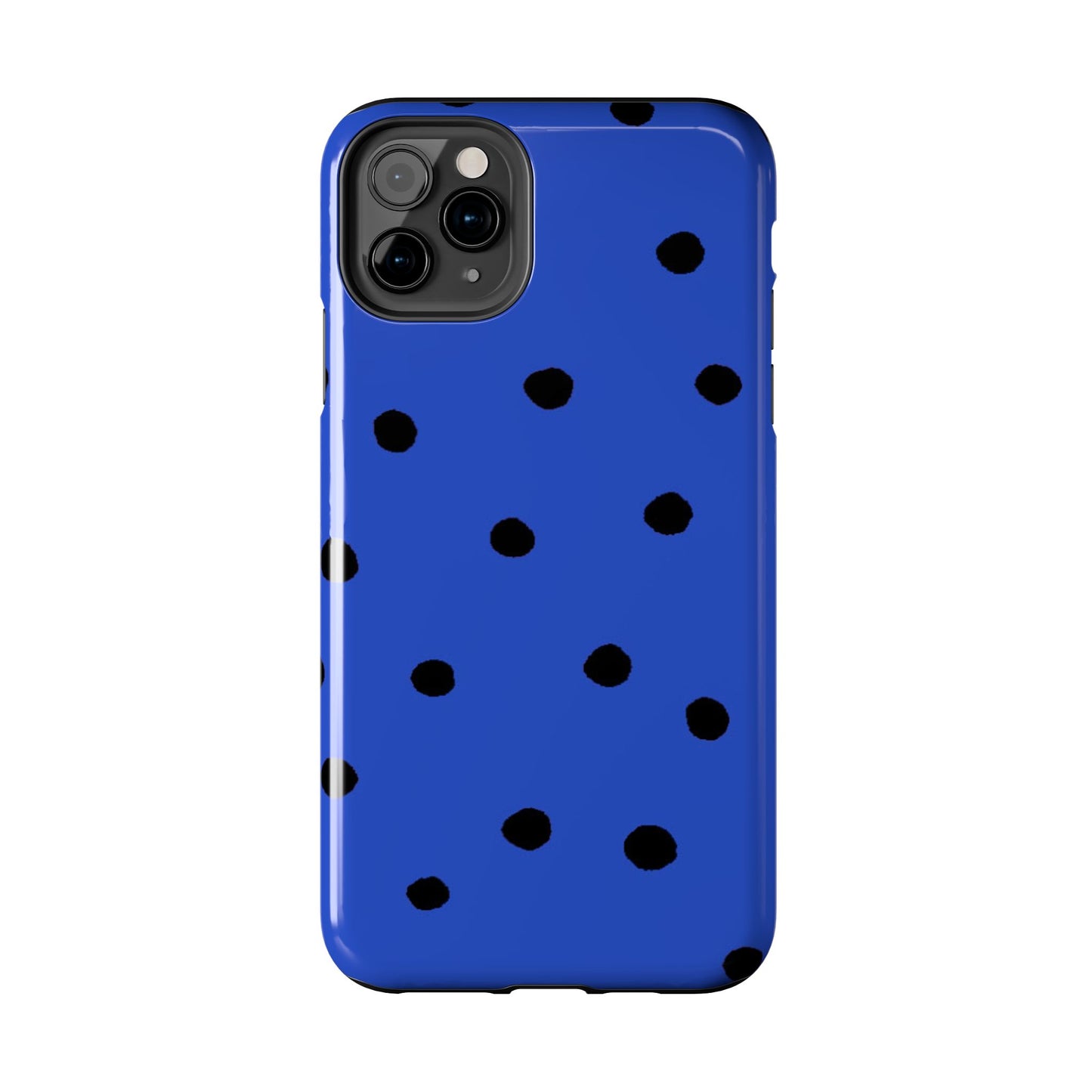 Dinky Dots Blue / Black Phone Case
