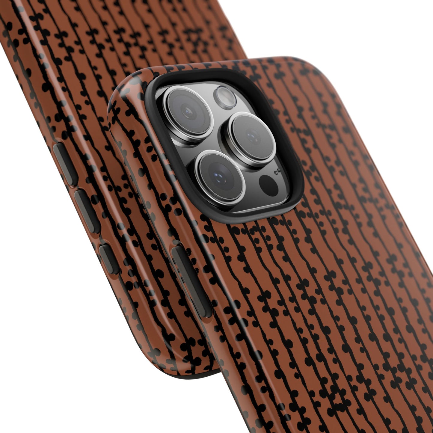 Loopy Stripe Brown Phone Case