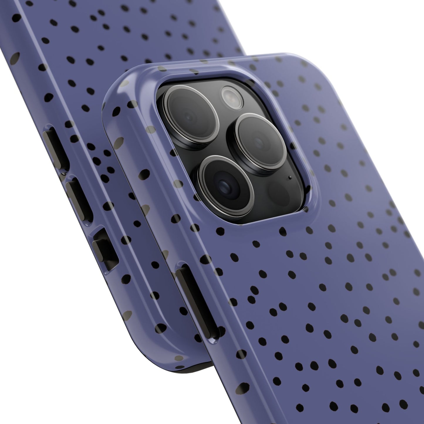 Dinky Dots Blue / Black Phone Case