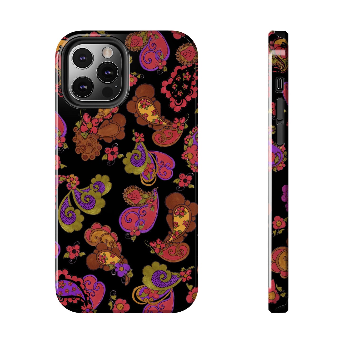 Posie Paisley Black Phone Case