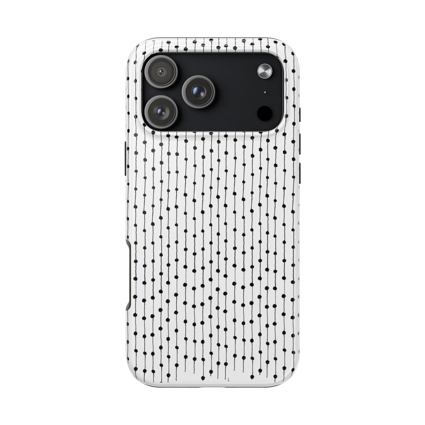 Pin Stripe White / Black Phone Case