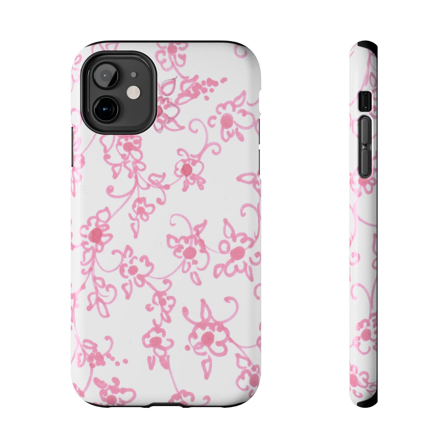 Juliette Ladies White / Pink Flowers Phone Case