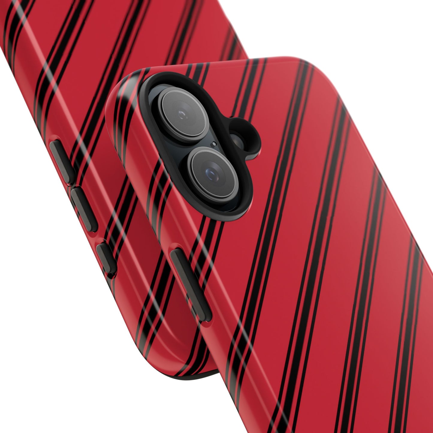 Awning Stripe Red / Black Phone Case