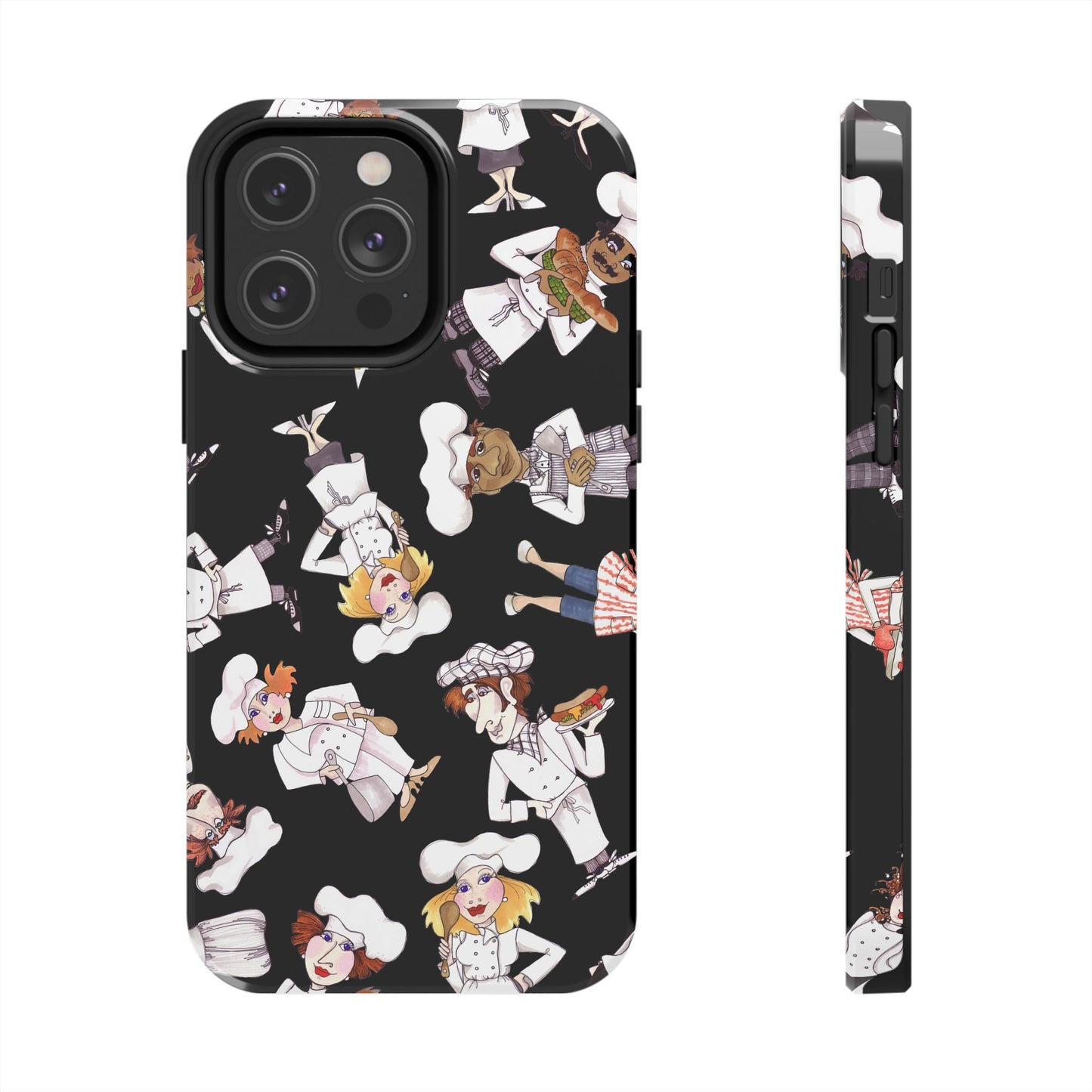 Tossed Chefs Black Phone Case