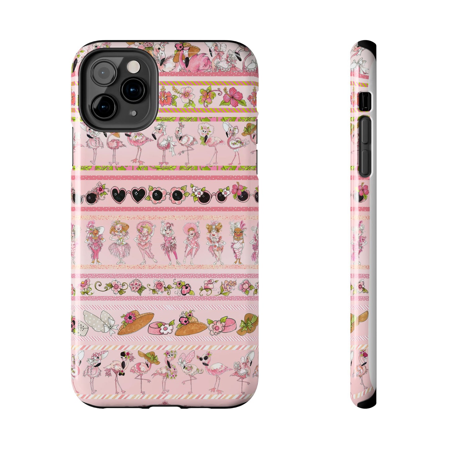 Flam Borders Pink Phone Case