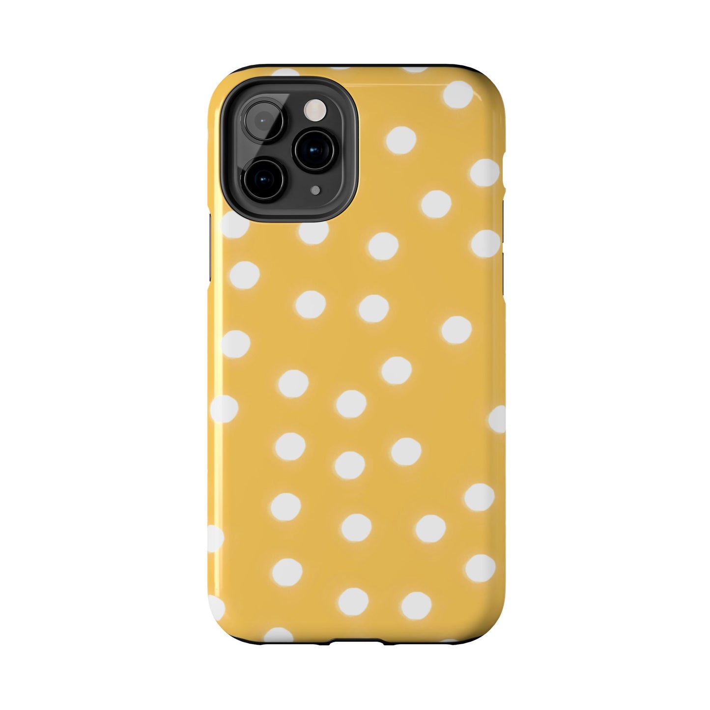 Jumbo Dots Yellow / White Phone Case