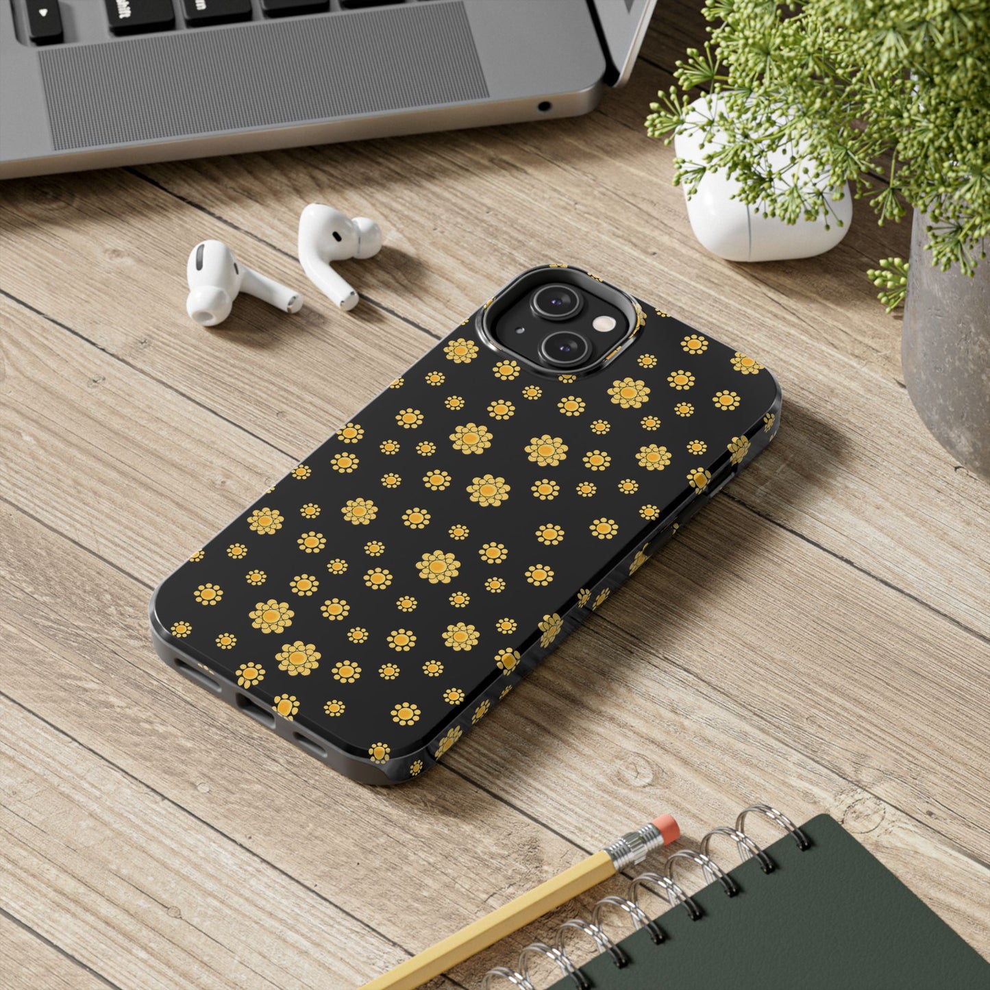 Bandana Dots Black / Yellow Phone Case