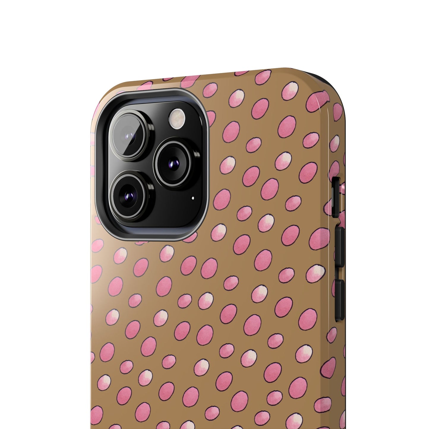 Egg Dots Chocolate / Pink Phone Case