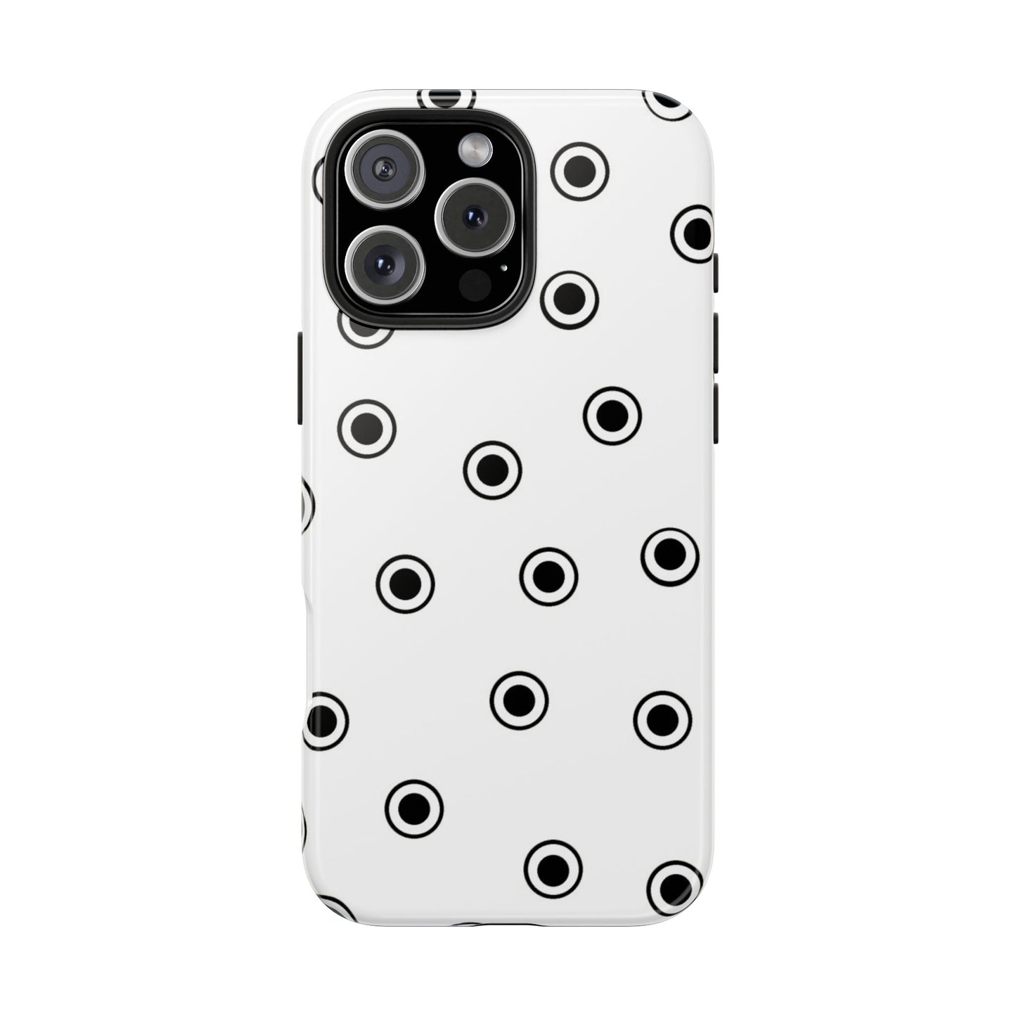 CD Dots White / Black Phone Case
