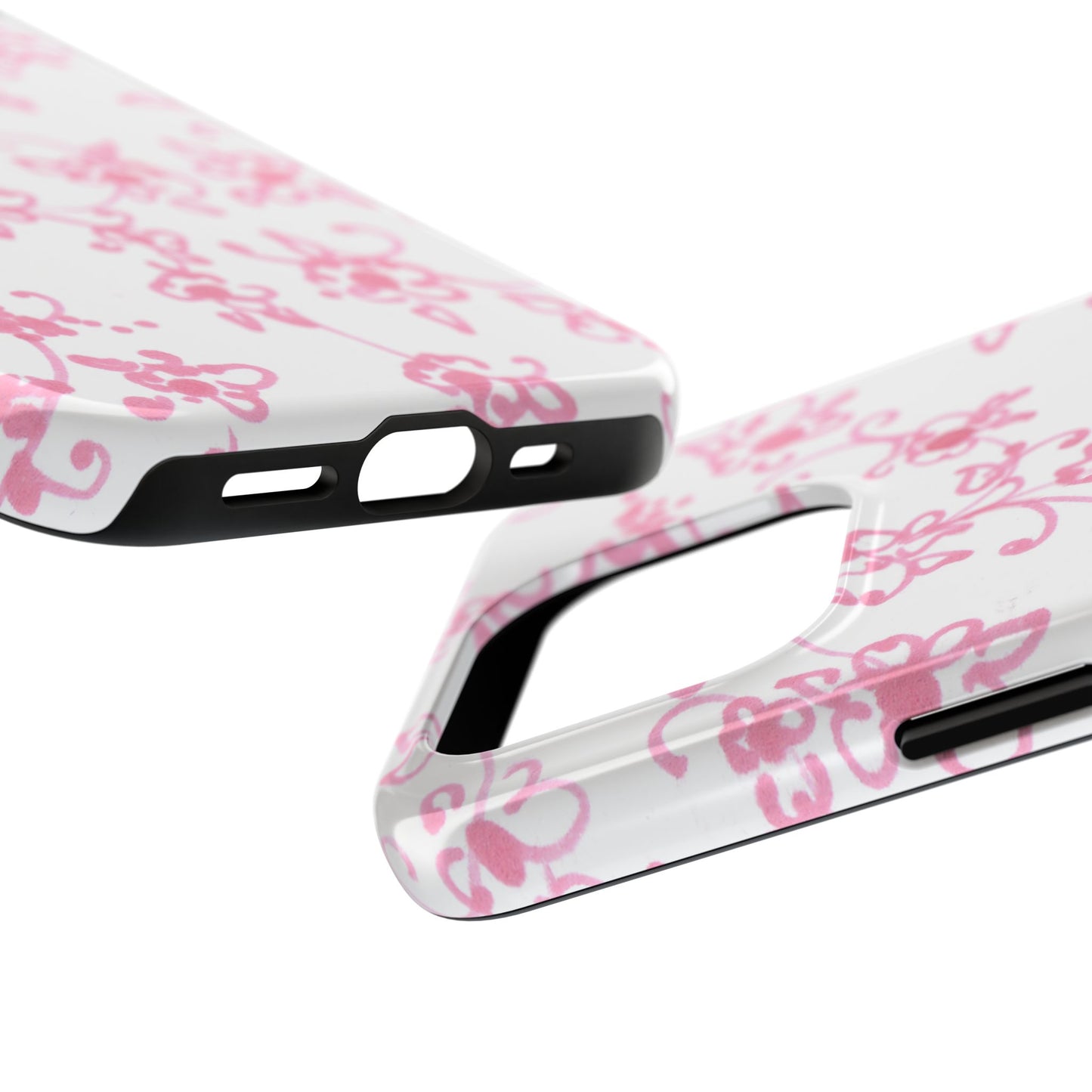 Juliette Ladies White / Pink Flowers Phone Case