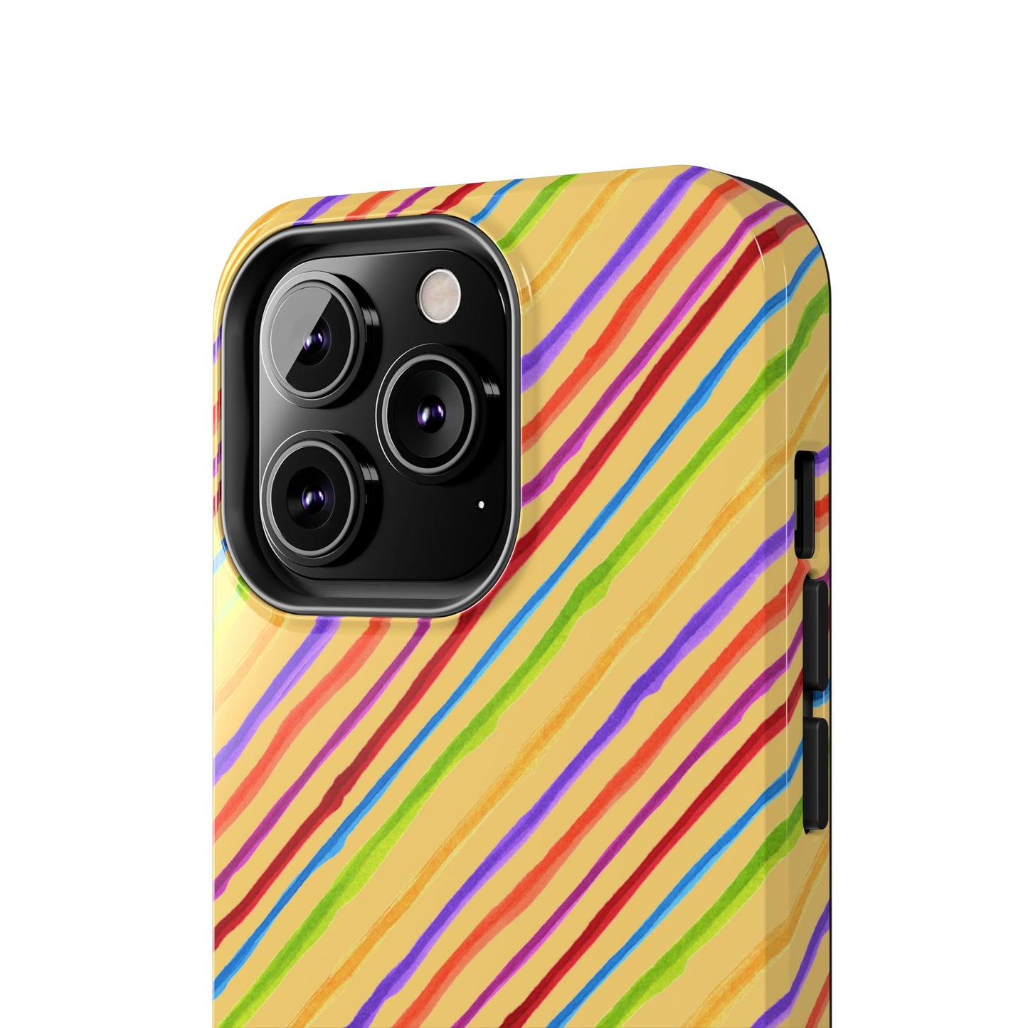 Calico Stripe Yellow Phone Case