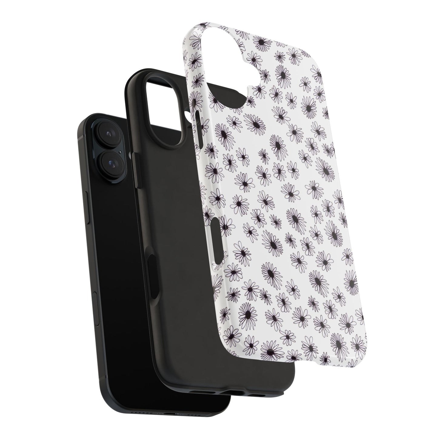 Random Daisy White / Black Phone Case