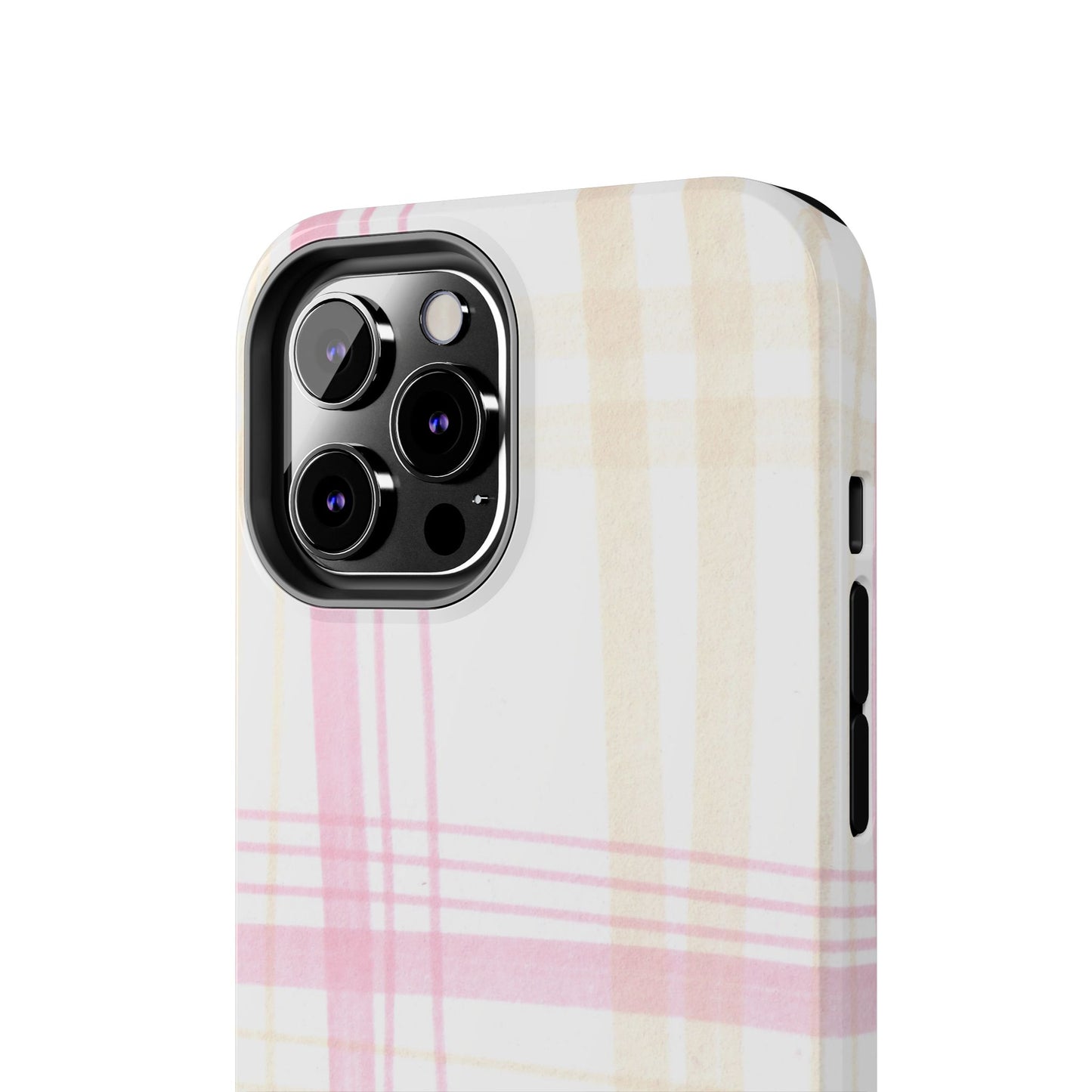 Flower Model Plaid Phone Case