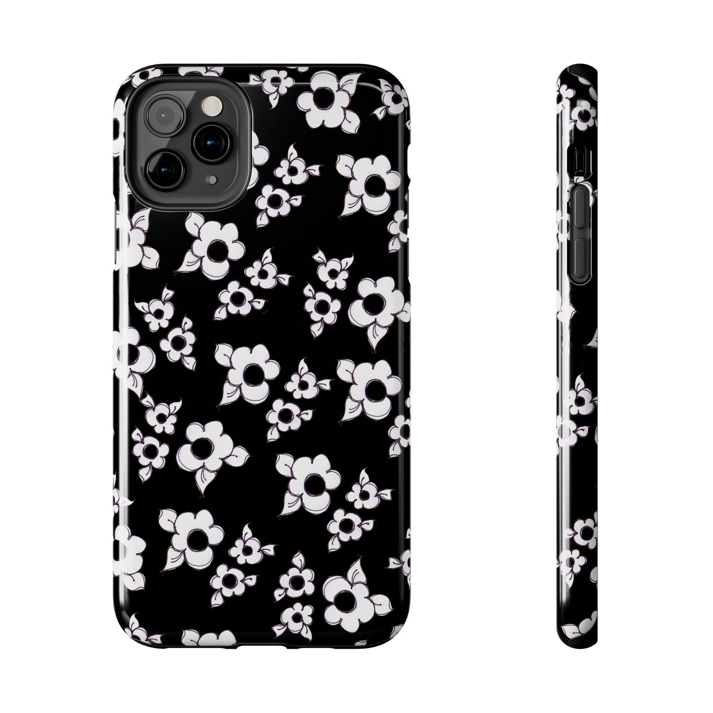 Daisy Cluster Black / White Phone Case