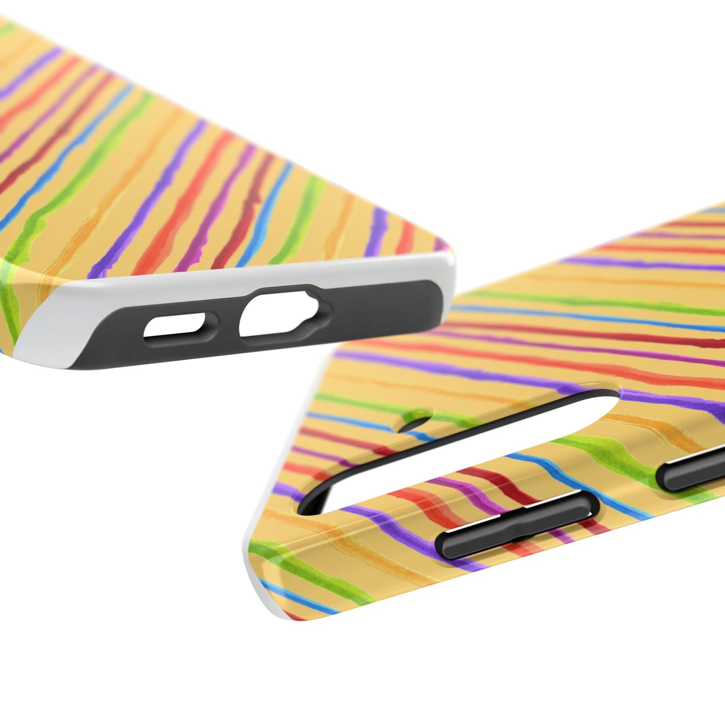 Calico Stripe Yellow Phone Case