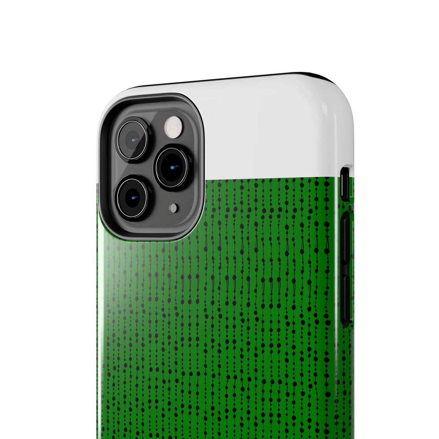 Beaded Curtain Green / Black Phone Case